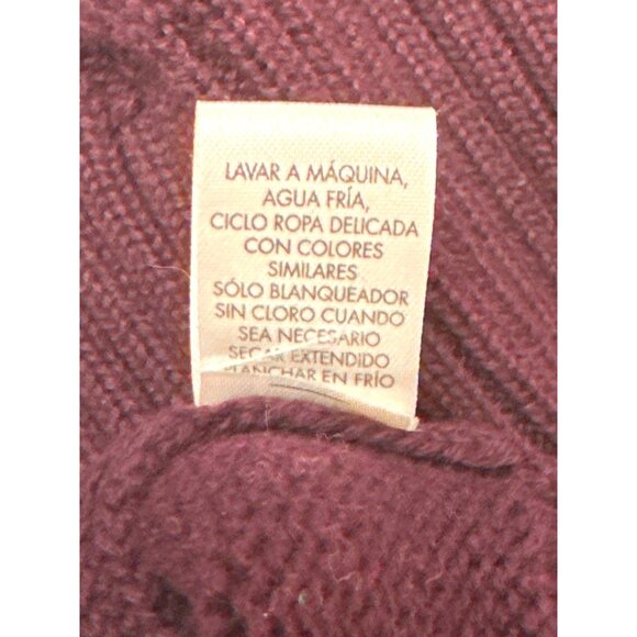 Calvin Klein Mens XL Maroon All Cotton Cable Knit Half Zip Sweater - Picture 10 of 12